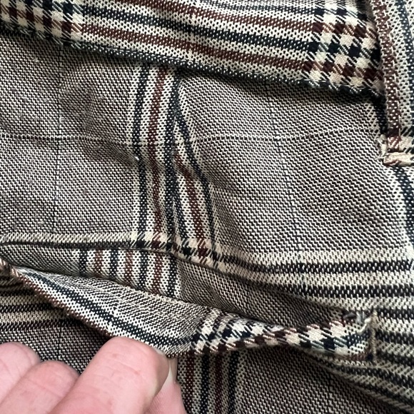 Wild Fable Khaki Pleated Plaid Trousers - Picture 9 of 12